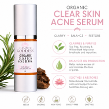 Load image into Gallery viewer, Organic Acne Serum – Oil Control & Pore Clearing Treatment