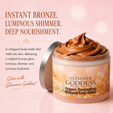 Load image into Gallery viewer, Organic Whipped Bronzing Body Butter – Shimmering Body Moisturizer with Instant Bronze Glow