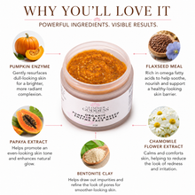 Load image into Gallery viewer, Organic Pumpkin Flaxseed Enzyme Face Mask – Brightening & Tightening Mask for Glowing Skin