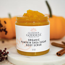 Load image into Gallery viewer, Organic Pumpkin Shea Sugar Body Scrub – Fall Scented Exfoliator