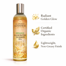 Load image into Gallery viewer, Organic Shimmer Oil – Illuminating Body Oil in 5 Shades for Radiant Glow &amp; Deep Hydration
