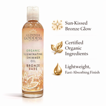 Load image into Gallery viewer, Organic Shimmer Oil – Illuminating Body Oil in 5 Shades for Radiant Glow &amp; Deep Hydration

