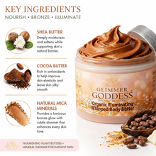 Load image into Gallery viewer, Organic Whipped Bronzing Body Butter – Shimmering Body Moisturizer with Instant Bronze Glow
