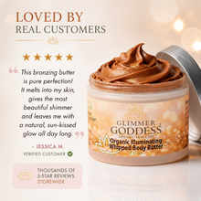 Load image into Gallery viewer, Organic Whipped Bronzing Body Butter – Shimmering Body Moisturizer with Instant Bronze Glow
