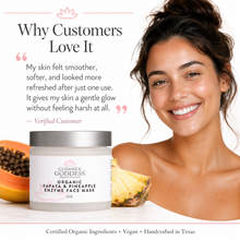 Load image into Gallery viewer, Organic Papaya Pineapple Enzyme Face Mask – Gentle Exfoliating Treatment
