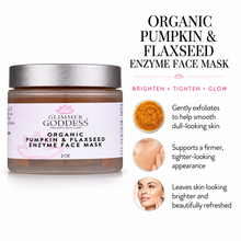 Load image into Gallery viewer, Organic Pumpkin Flaxseed Enzyme Face Mask – Brightening &amp; Tightening Mask for Glowing Skin

