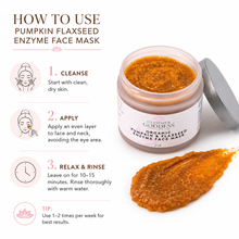 Load image into Gallery viewer, Organic Pumpkin Flaxseed Enzyme Face Mask – Brightening &amp; Tightening Mask for Glowing Skin
