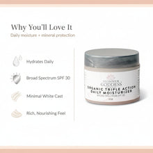 Load image into Gallery viewer, Organic Triple Action Daily Face Cream SPF 30
