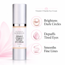 Load image into Gallery viewer, Organic Vitamin C Eye Serum – Peptide Treatment for Dark Circles
