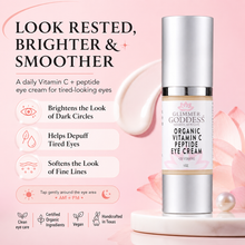 Load image into Gallery viewer, Organic Vitamin C Eye Serum – Peptide Treatment for Dark Circles
