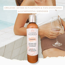 Load image into Gallery viewer, Organic After Sun Lotion &amp; Tan Extender – Luminizing Shimmer
