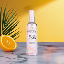 Load image into Gallery viewer, Organic Rose Water Facial Toner – Citrus Twist Toner with Witch Hazel &amp; Aloe for Pore Tightening
